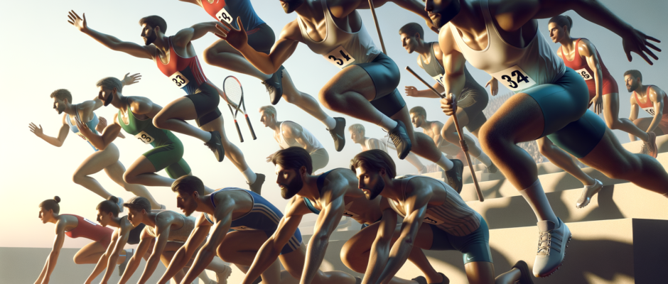 Sportowcy z Mazowsza trenują na boisku w Warszawie, symbolizując rozwój sportu w regionie i gminach.